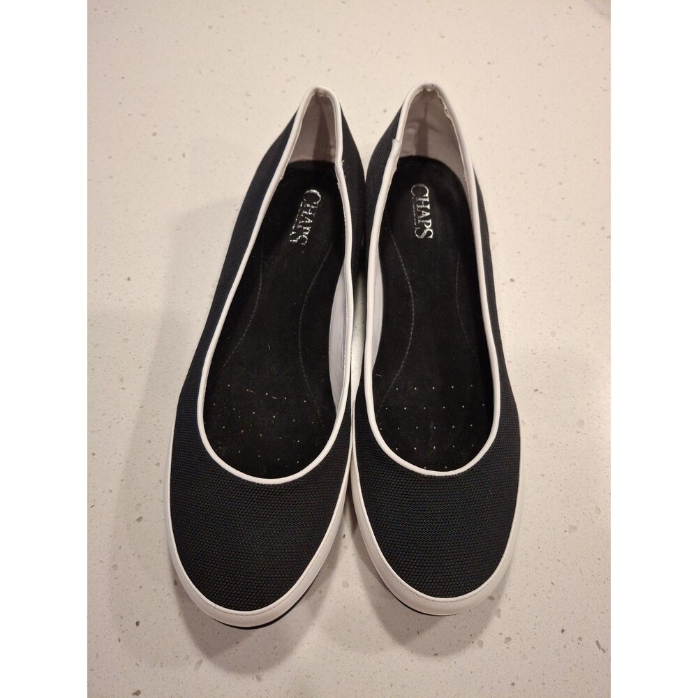 Chaps Women's CHARLEEN Canvas Slip On Shoes Black Size 10B